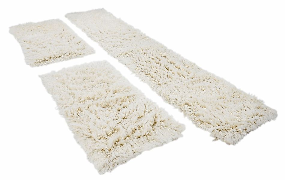 THEKO Bettumrandung »Flokos 2«, Läufer-Set, Hochflor, Uni-Farben, reine Wol günstig online kaufen