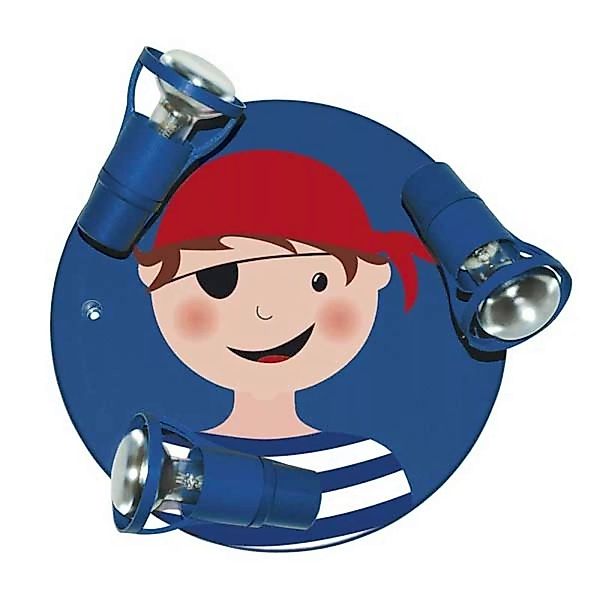 Deckenleuchte Pirat, Portrait für Kinder 3-flammig günstig online kaufen