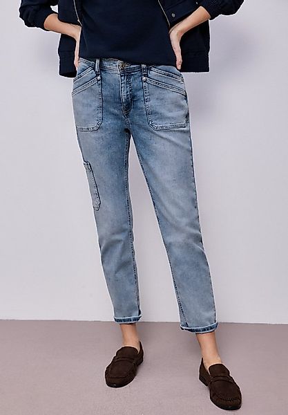 STREET ONE Cargojeans Style Charlie im angesagten Bleached‑Look und elastis günstig online kaufen