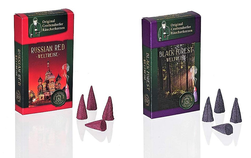 Crottendorfer Duftkerze 3er Set: Zen Garden / Indian Summer / Russian Red, günstig online kaufen