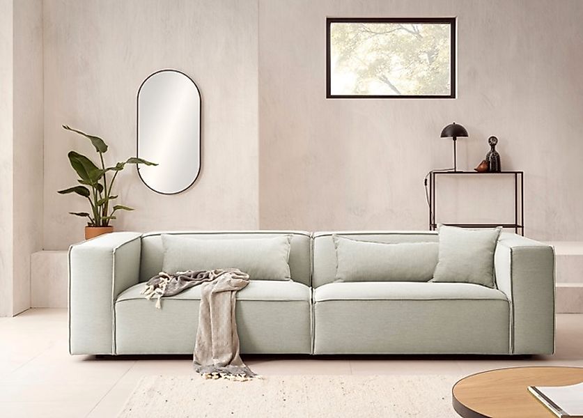 LeGer Home by Lena Gercke 3-Sitzer »PIARA, Couch mit Kedernaht, Sofa in Cor günstig online kaufen