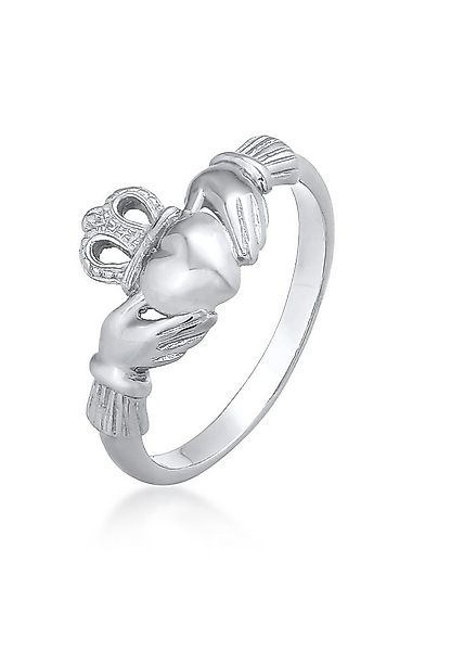 Elli Fingerring Claddagh Herz Krone Königlich 925 Silber, Claddagh günstig online kaufen