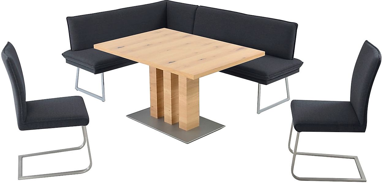 K+W Komfort & Wohnen Essgruppe »Santos III« 4 Stk. tlg. gepolsterte Eckbank günstig online kaufen