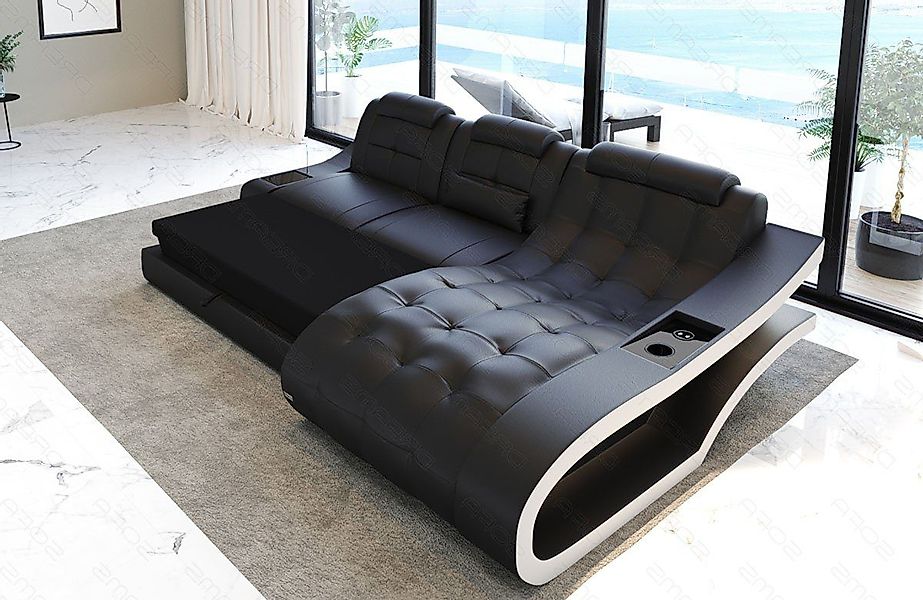 Sofa Dreams Ecksofa Leder Sofa Couch günstig online kaufen