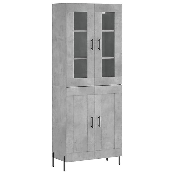 vidaXL Highboard Betongrau 69,5x34x180 cm Holzwerkstoff 3198349 günstig online kaufen