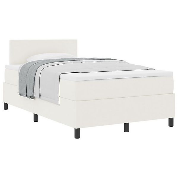 vidaXL Bett Boxspringbett mit Matratze Beige Kleines Doppelbett Cord-Stoff günstig online kaufen
