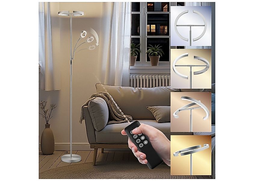 tectake Stehlampe Deckenfluter, LED, Moderner Deckenfluter mit praktischer günstig online kaufen