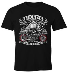 MoonWorks Print-Shirt Herren T-Shirt Biker Shirt günstig online kaufen