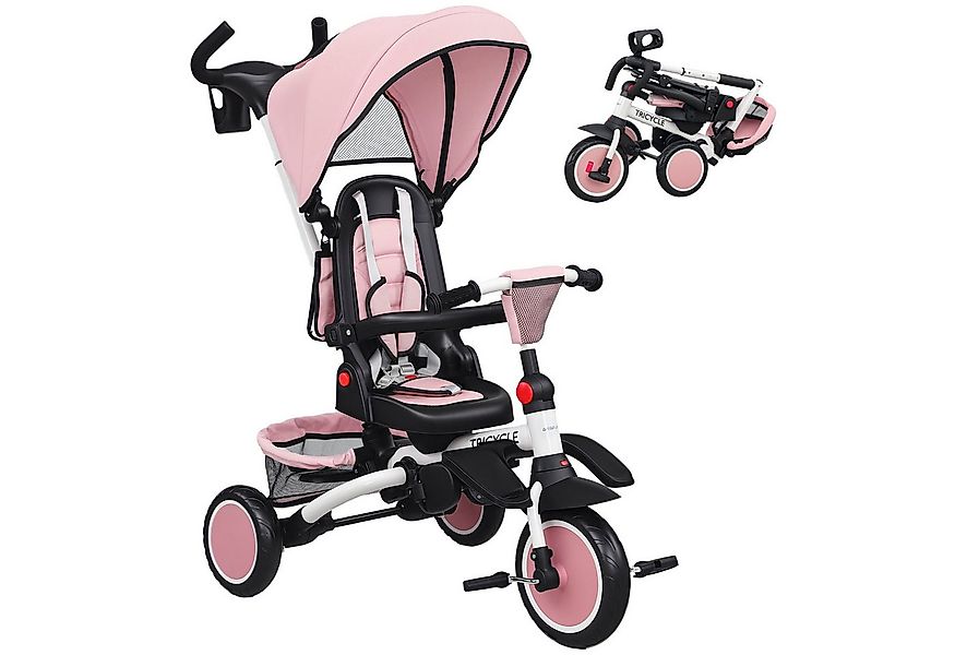 AIYAPLAY Dreirad Kinderdreirad, 6-in-1 Buggy für Kleinkinder, mit Schiebegr günstig online kaufen