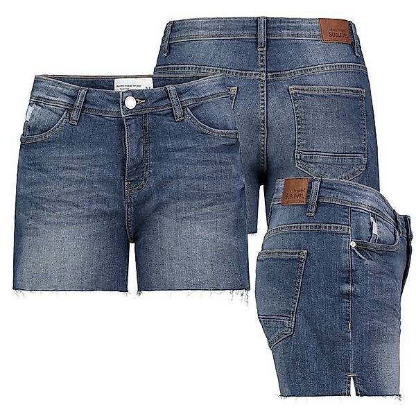 SUBLEVEL Bermudas Damen Jeans Shorts Bermuda Kurze Hose Short Denim Stretch günstig online kaufen