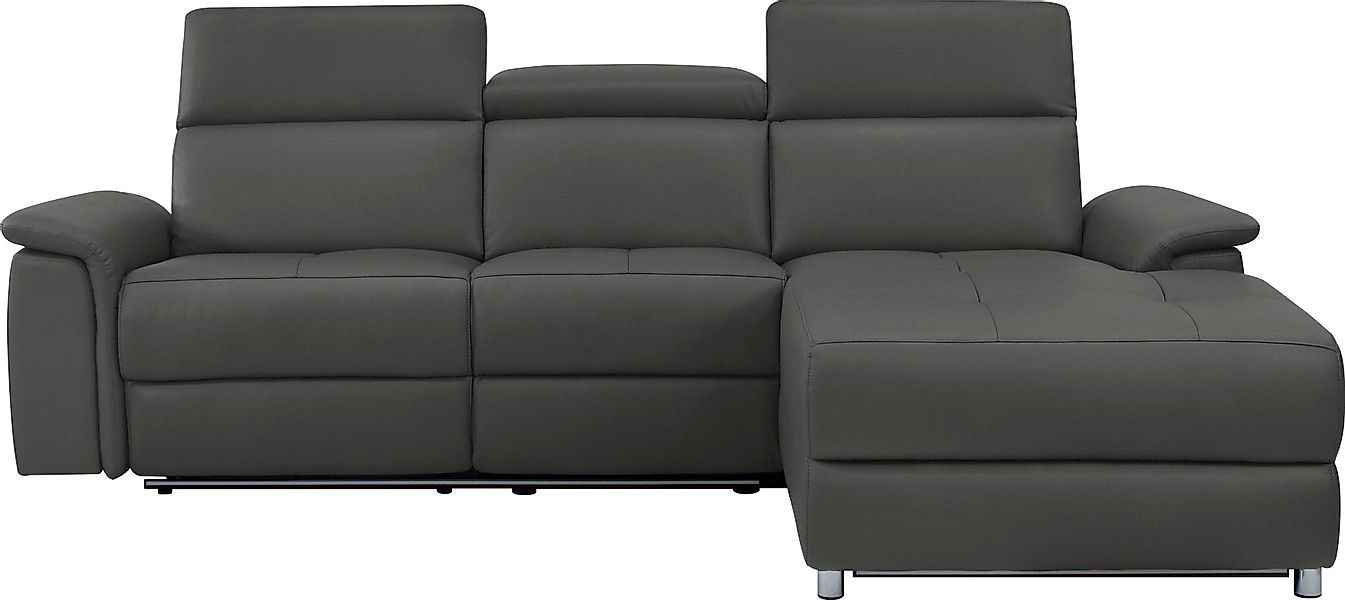 Home affaire Ecksofa "Pareli, L-Form, 259cm,m. Recamiere, Echtleder, Kunstl günstig online kaufen