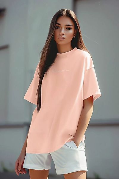 Reichstadt Oversize-Shirt Casual Oversize T-Shirt 23RSW044 Old Pink XXL mit günstig online kaufen