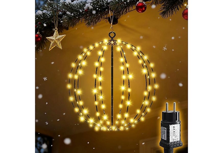 Salcar LED Kugelleuchte LED Weihnachtsdeko Lichterkette Außen 30cm 120 LED günstig online kaufen