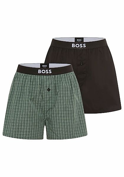 BOSS Pyjamashorts "2P Boxer Shorts EW" mit Logobund günstig online kaufen