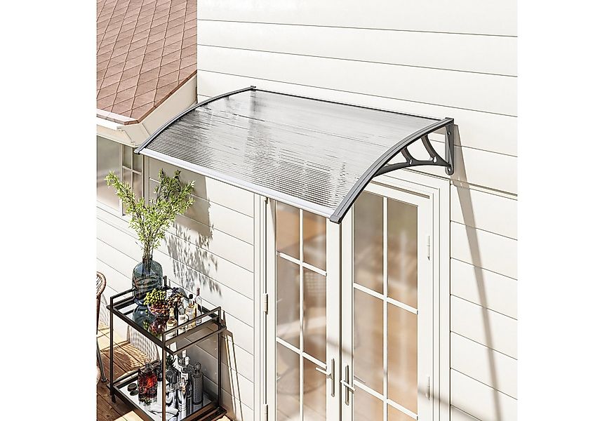 Outsunny Pultvordach 110 x 60 x 18 cm (Überdachung, 1 St., Vordach für Haus günstig online kaufen