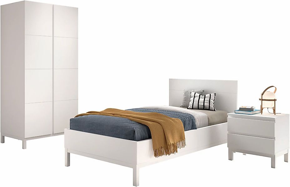 Vipack Jugendzimmer-Set "Set best. aus Einzelbett 90/200, Nachtkonsole, Kle günstig online kaufen