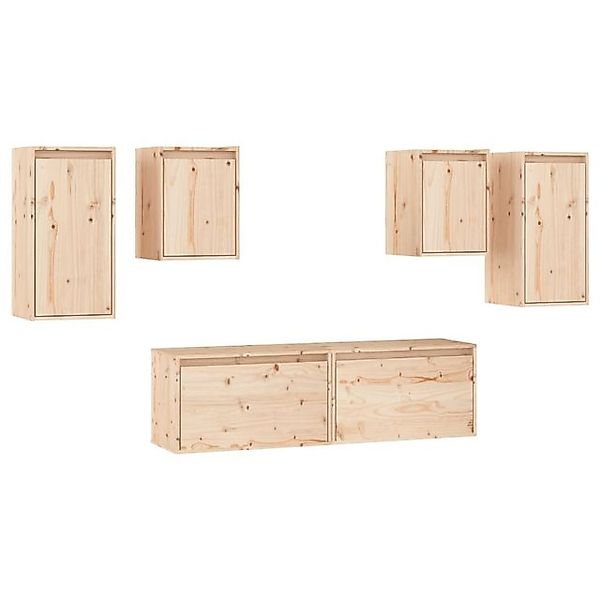 furnicato TV-Schrank TV-Schränke 6 Stk. Massivholz Kiefer (1-St) günstig online kaufen