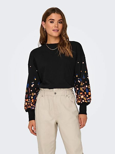 ONLY Sweatshirt "ONLBROOKE L/S O-NECK FLOWER SWT" günstig online kaufen