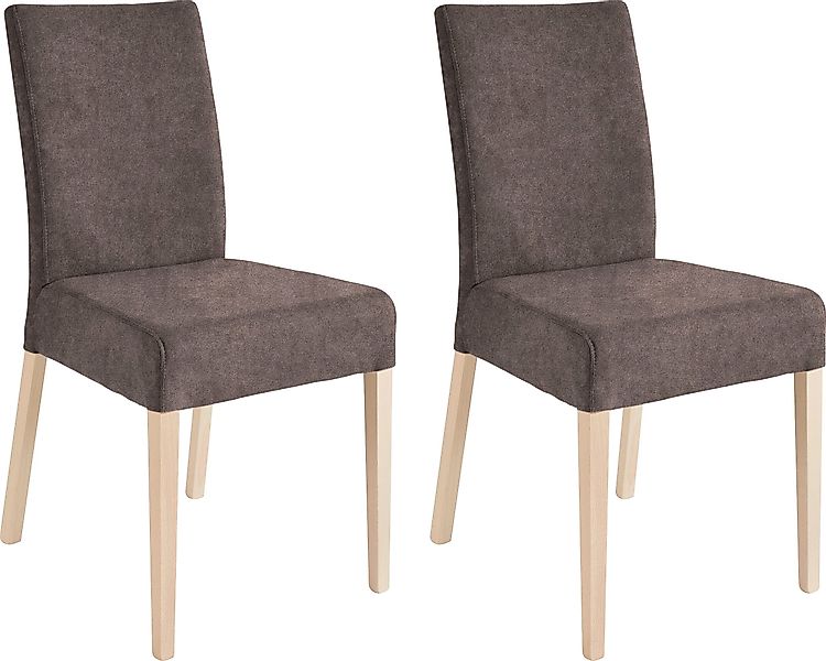 Home affaire 4-Fußstuhl "Umag" (Set) 2 Stk. Microfaser Sitz und Rücken gepo günstig online kaufen