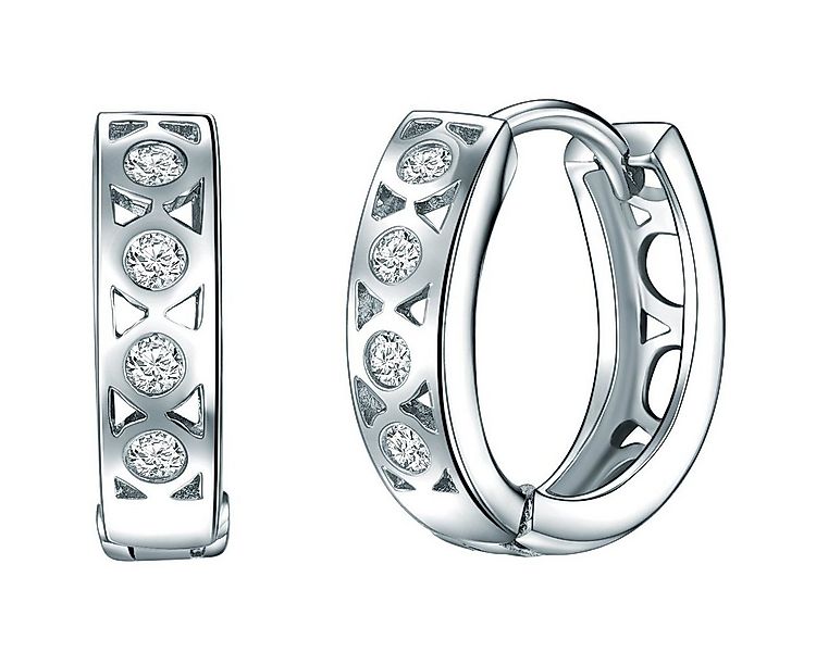 Rafaela Donata Paar Creolen silber, mit Zirkonia günstig online kaufen