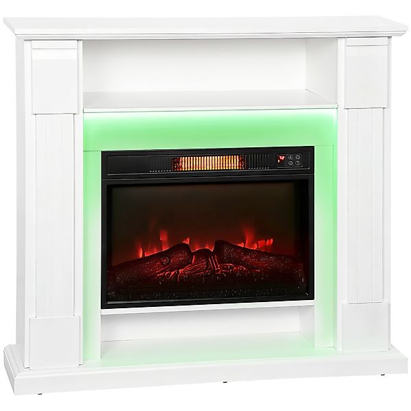 HOMCOM Elektrokamin mit Heizung, Elektrischer Kamin mit RGB LED Flammeneffe günstig online kaufen