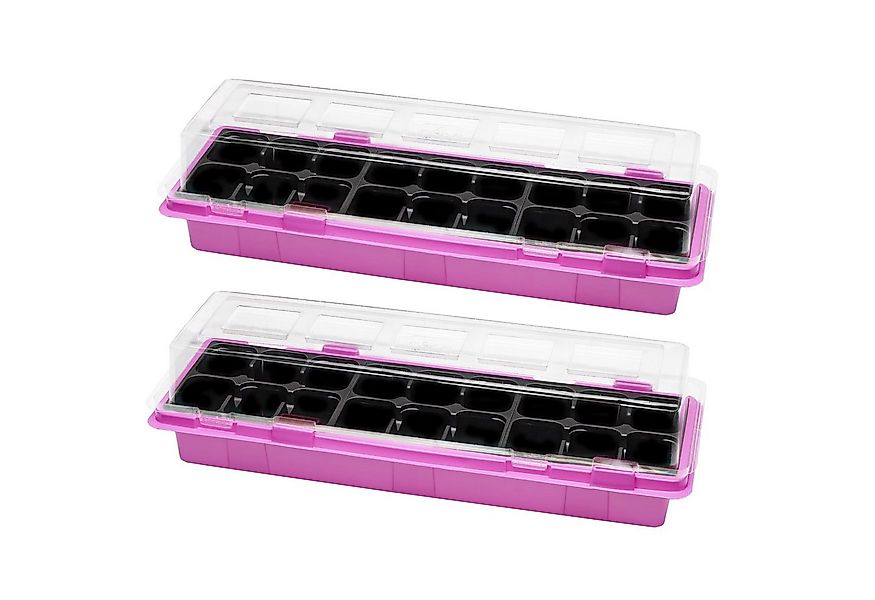 Garronda Gewächshaus Anzuchtset Anzuchttöpfe mit Untersetzer Pflanzen Innen günstig online kaufen