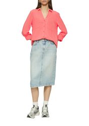 QS Hemdbluse mit Turn-Up Ärmeln günstig online kaufen