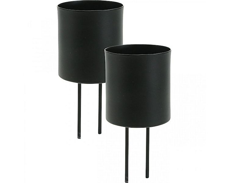 Viana Kerzenhalter Schwarze Metall-Teelichthalter Stecker Set Ø5cm 4 Stück günstig online kaufen