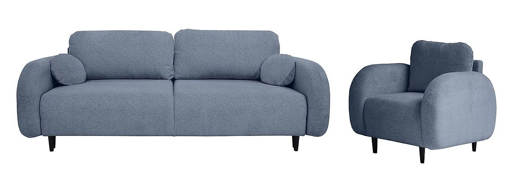 MOEBLO Polstergarnitur Carina, (Wohnzimmergarnitur Zweisitzer-Sofa Sessel günstig online kaufen