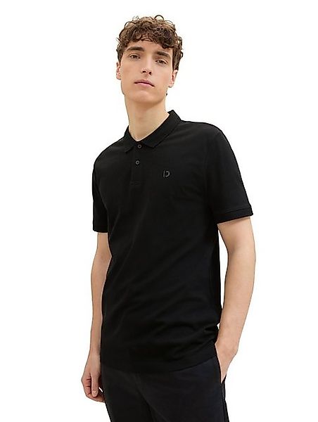 TOM TAILOR Denim Poloshirt mit Logo-Print günstig online kaufen