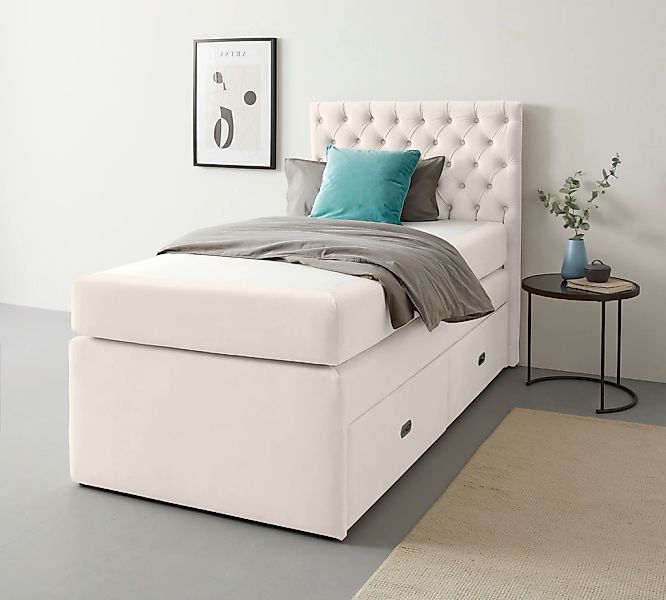 Home affaire Bett "Boxbett Alvi mit Schubladen, Taschen-Federkernmatratze" günstig online kaufen