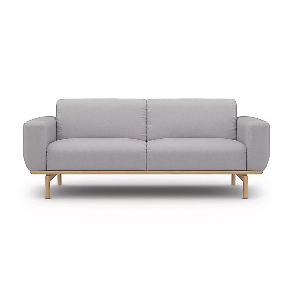 Sit with us - Air 2-Sitzer Sofa mit Eichengestell - steingrau/Stoff Modesto günstig online kaufen
