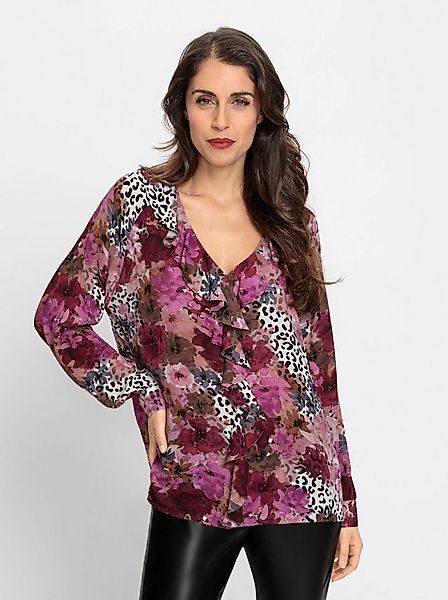 heine Klassische Bluse Volantbluse . günstig online kaufen