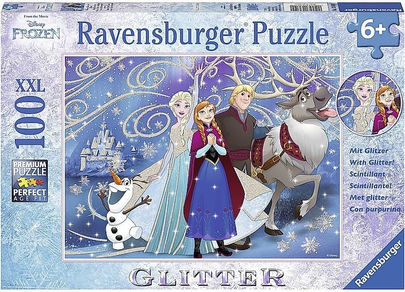 Ravensburger Puzzle Disney Frozen, glitzernder Schnee, 100 Puzzleteile, Mad günstig online kaufen