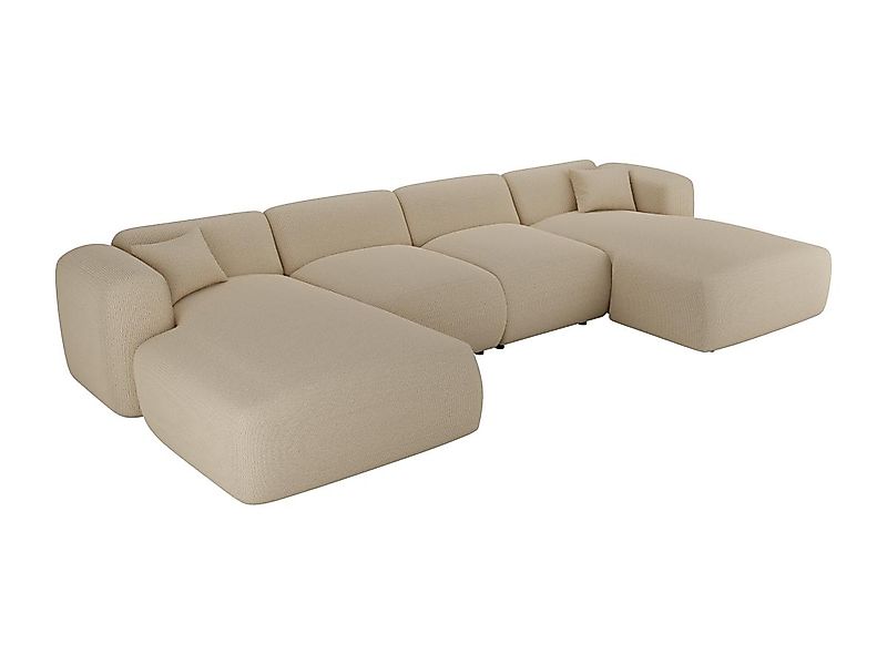 Große Wohnlandschaft - Feincord - Beige - POGNI von Maison Céphy günstig online kaufen