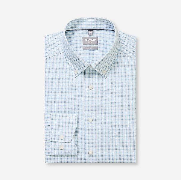 OLYMP Langarmhemd Businesshemd, kariert, Button-down-Kragen, comfort fit, f günstig online kaufen