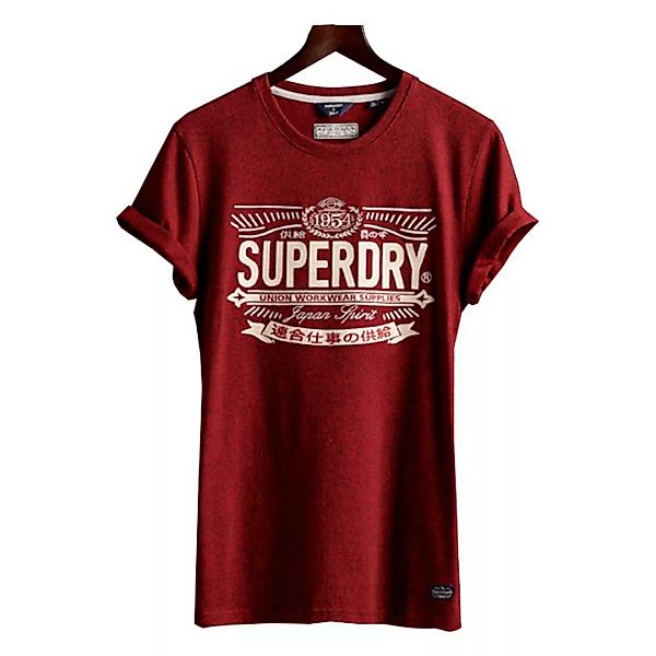 Superdry Reworked Classic Applique Kurzarm T-shirt S Rich Red Grit günstig online kaufen