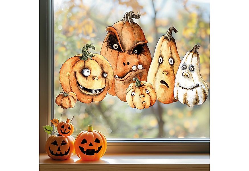 Sunnywall Fensterbild Fensterbild wiederverwendbare Fensterbilder Halloween günstig online kaufen