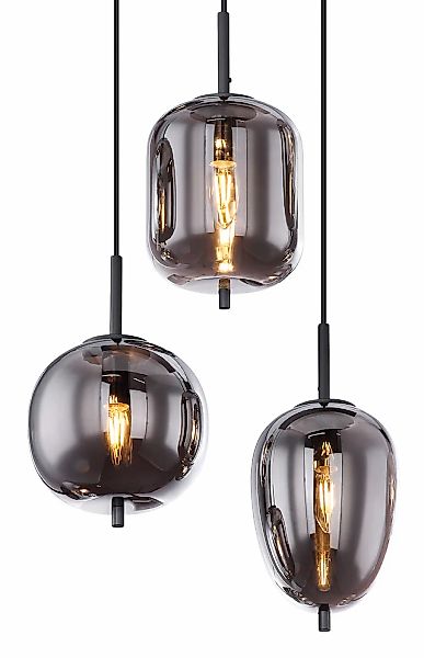 GLOBO LIGHTING Hängeleuchte »BLACKY«, Leuchtmittel E14   ohne Leuchtmittel, günstig online kaufen
