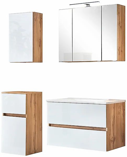 welltime Badezimmer-Set »Horki«, (Set, 4 St.), Breite 120 cm günstig online kaufen