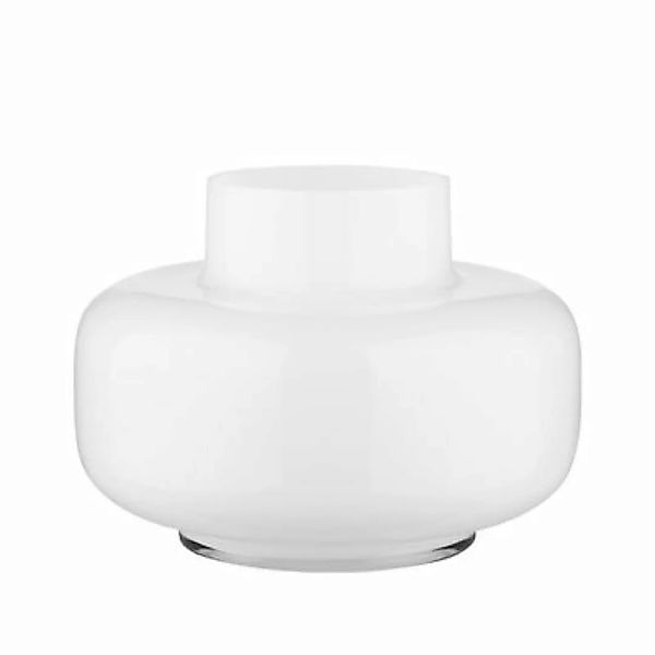 Vase Urna glas weiß / Ø 30 x H 21 cm - Marimekko - Weiß günstig online kaufen