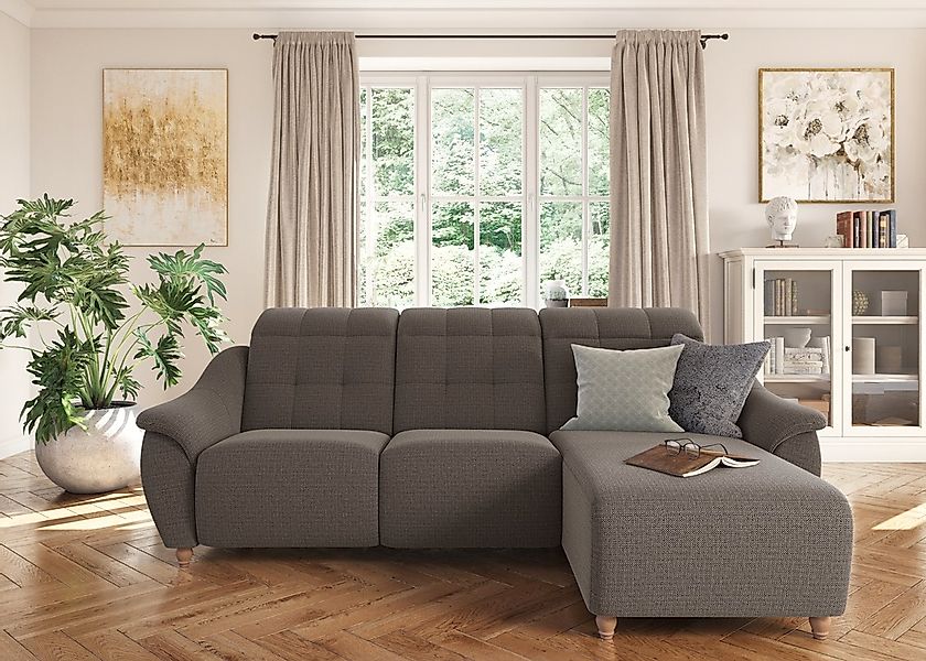 Home affaire Ecksofa "Boston L-Form" Kopfteilverstellung an jeder Sitzfläch günstig online kaufen