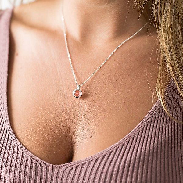Materia Kettenanhänger Turmalin Edelstein Anhänger Pink günstig online kaufen