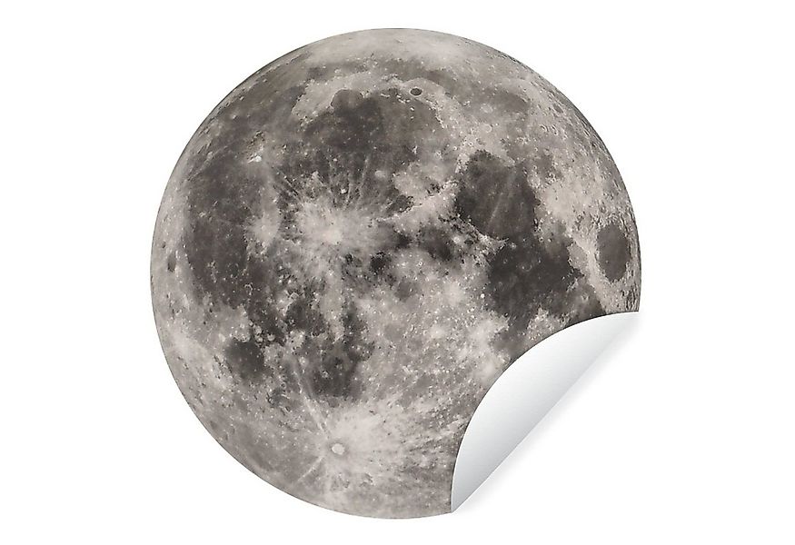 MuchoWow Wandsticker Mond - Weltraum - Schwarz - Weiß (1 St), Wandtattoo Se günstig online kaufen