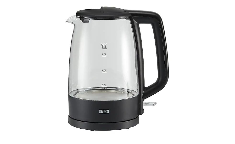 levelone Wasserkocher  WK-1719GS ¦ schwarz ¦ Glas,Kunststoff,Metall ¦ Maße günstig online kaufen