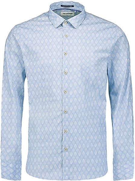 No Excess Hemd mit Musterdruck Hellblau - Größe 3XL günstig online kaufen