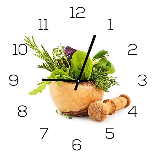Levandeo® Wanduhr (Wanduhr aus Glas 30x30cm günstig online kaufen