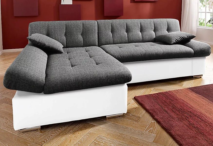 TRENDMANUFAKTUR Ecksofa »Reggae, modern und bequem, aktueller Materialmix, günstig online kaufen