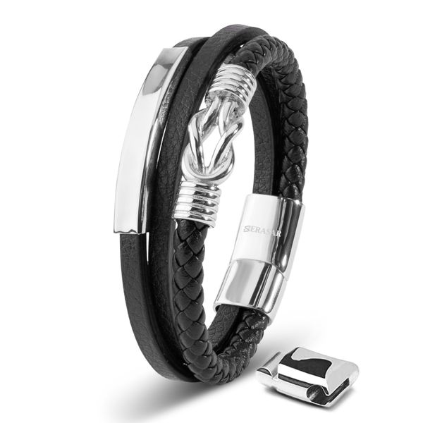SERASAR Lederarmband "Flake" für Herren, mit günstig online kaufen