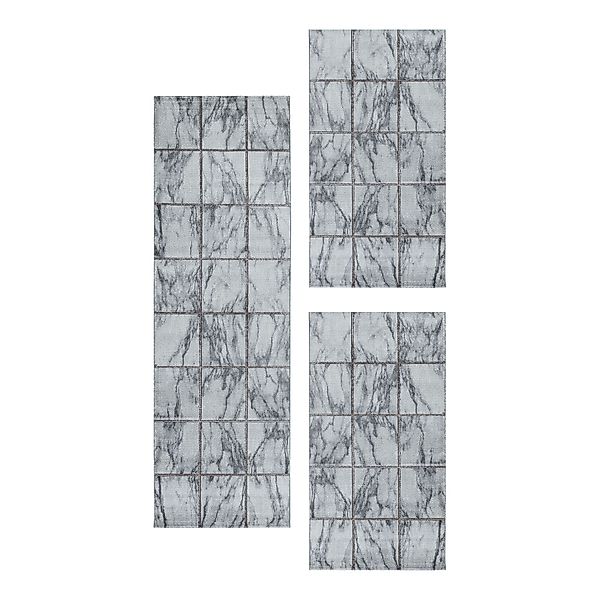 Carpettex Kurzflor-Bettumrandung Marmor Design, Höhe 12 günstig online kaufen
